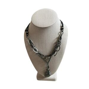Artistic Works by Lu Necklace silver/black & gun metal